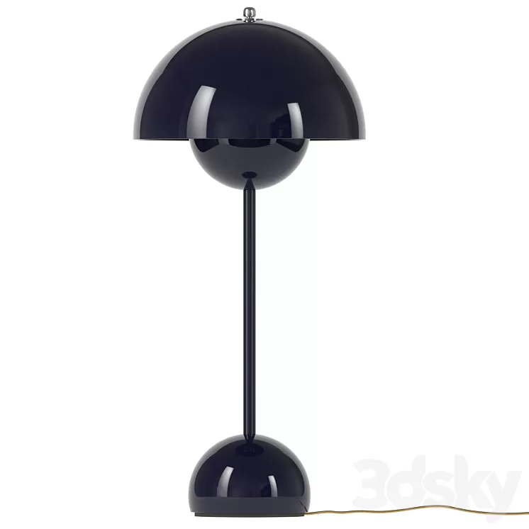 Verner Panton VP3 FlowerPot Lamp 3D Model Verner Panton VP3 FlowerPot Lamp 3D Model
