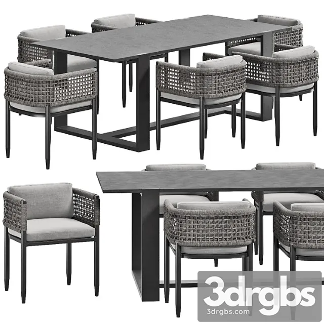 Verona Dining Set 2 3D Model Download