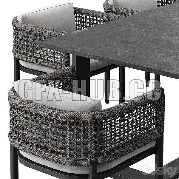 Verona Dining Set 3D Model Verona Dining Set 3D Model