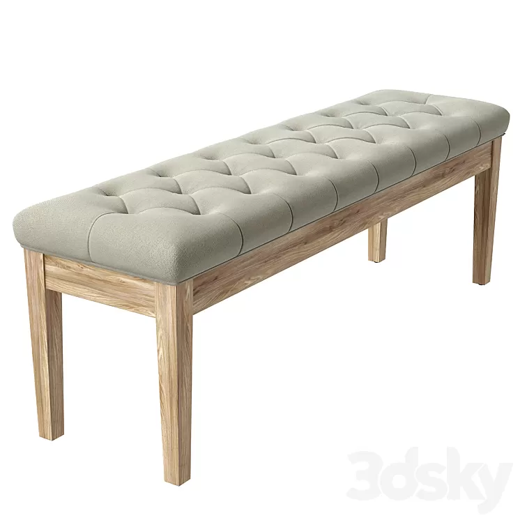 Verona Home Radcliffe Velvet Tufted Bench 3D Model Verona Home Radcliffe Velvet Tufted Bench 3D Model