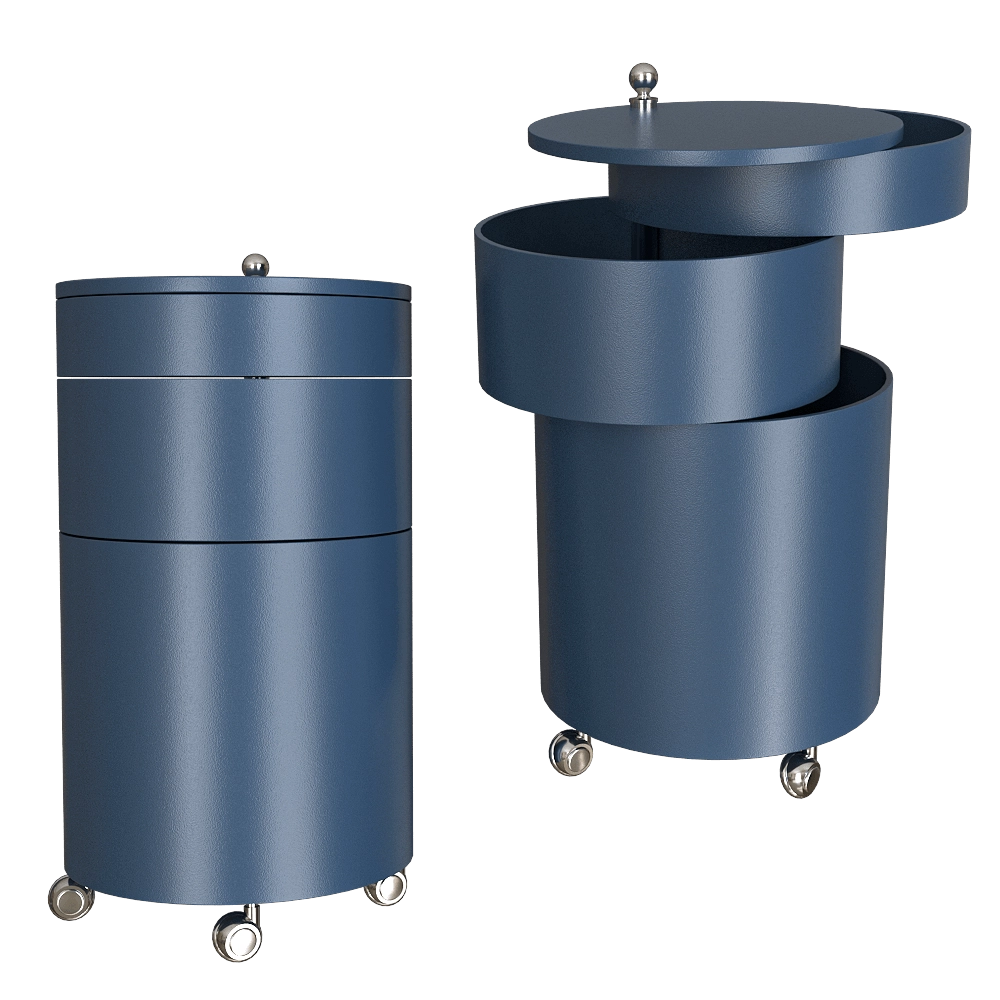 Verpan – Adaptable side table and mobile storage unit Barboy 3D Model Verpan – Adaptable side table and mobile storage unit Barboy 3D Model