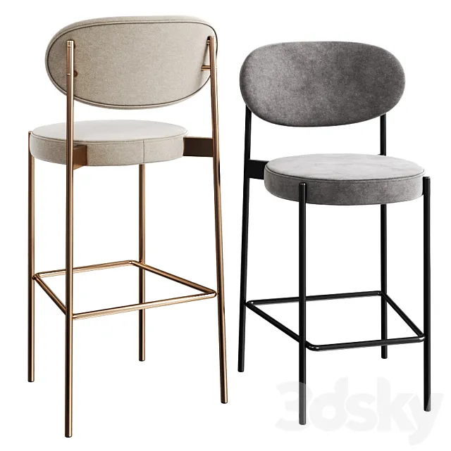 Verpan Series 430 Bar Stool 3D Model