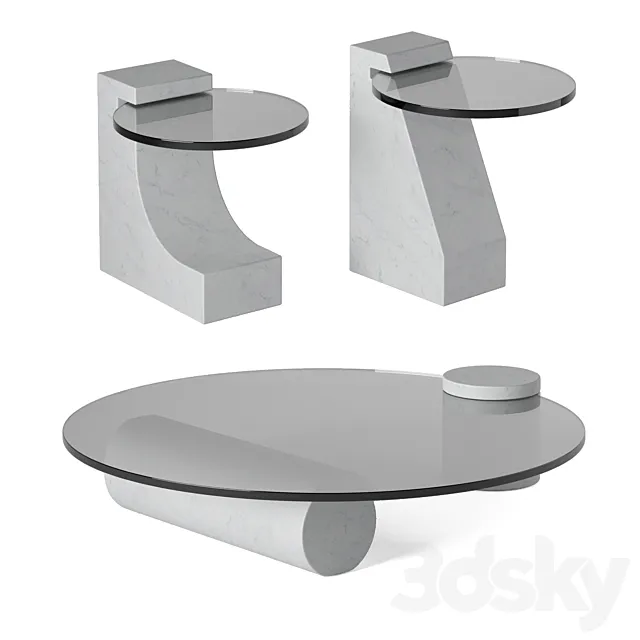 VERRE PARTICULIER table set 2. Baxter 3D Model