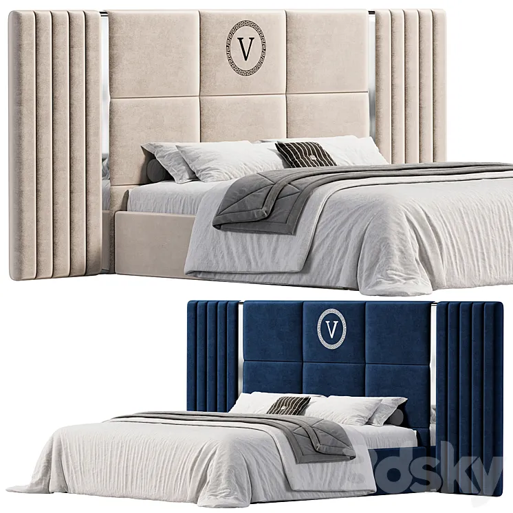 Versace Karyola Bed 3D Model Free Download