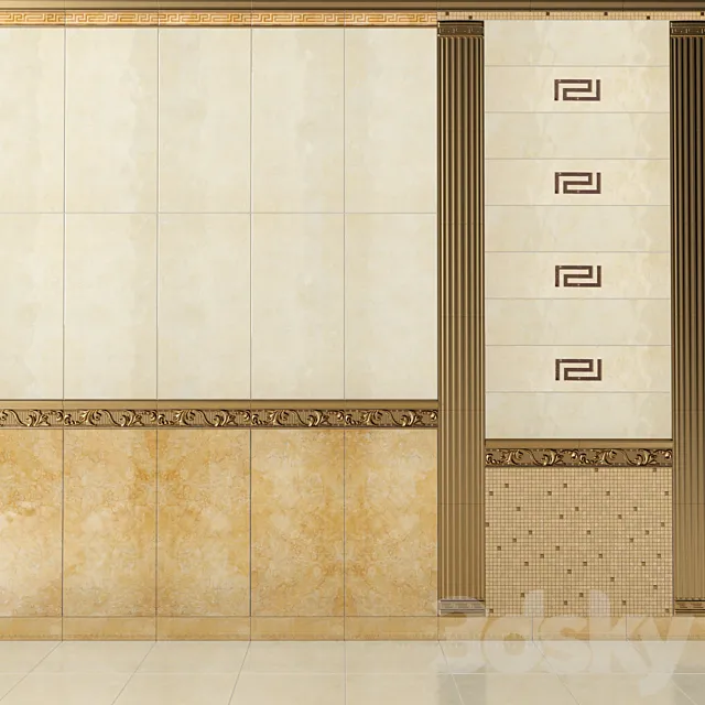 Versace Palace Living Gold 3DModel Versace Palace Living Gold 3DModel