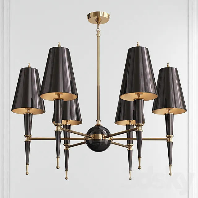 VERSAILLES CHANDELIER WITH PAINTED SHADE 3D Model VERSAILLES CHANDELIER WITH PAINTED SHADE 3D Model