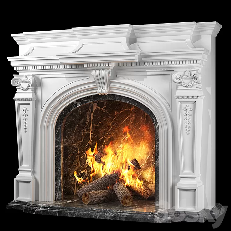 versailles fireplace 3D Model