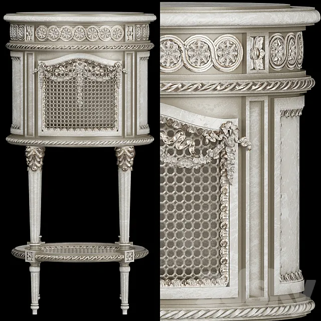versailles nightstand 3D Model versailles nightstand 3D Model