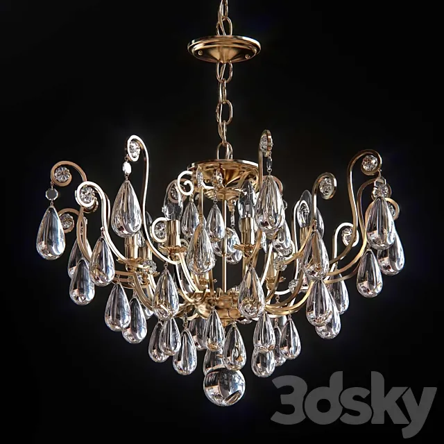 Versailles Rock Crystal Chandelier 2485 3D Model Versailles Rock Crystal Chandelier 2485 3D Model