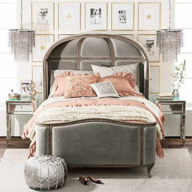 VeRSAILLES UPHOLSTERED BED 3D Model VeRSAILLES UPHOLSTERED BED 3D Model