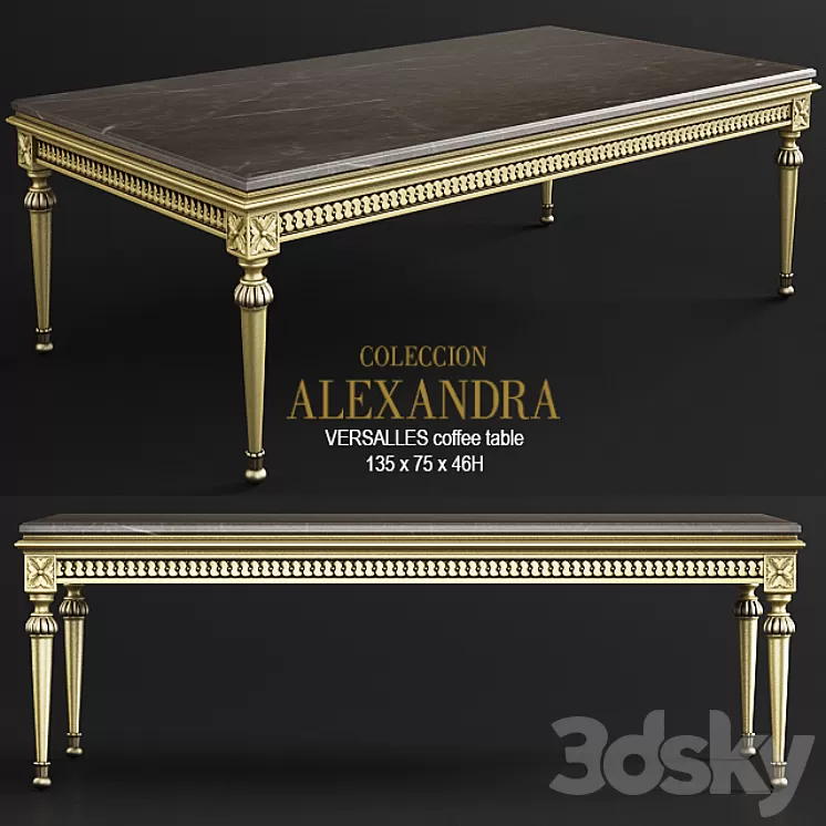 VERSALLES coffee table 3D Model VERSALLES coffee table 3D Model