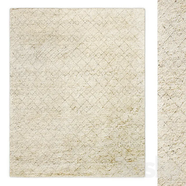 Verso Moroccan Hand-Knotted Wool Rug RH 3D Model Verso Moroccan Hand-Knotted Wool Rug RH 3D Model