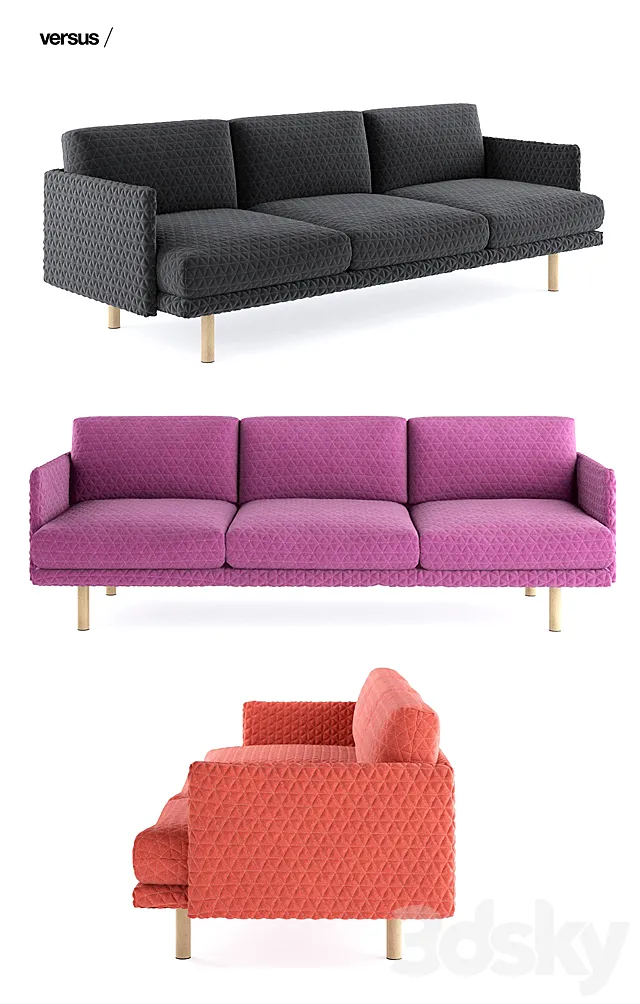 Versus Emo 3 Seater 3D Model Versus Emo 3 Seater 3D Model