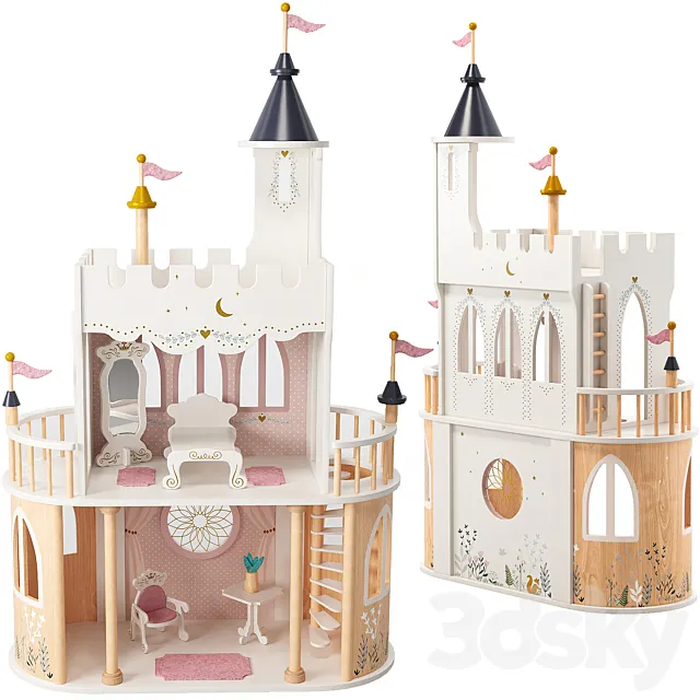 Vertbaudet Dolls lock & Dollhouse 3D Model Vertbaudet Dolls lock & Dollhouse 3D Model