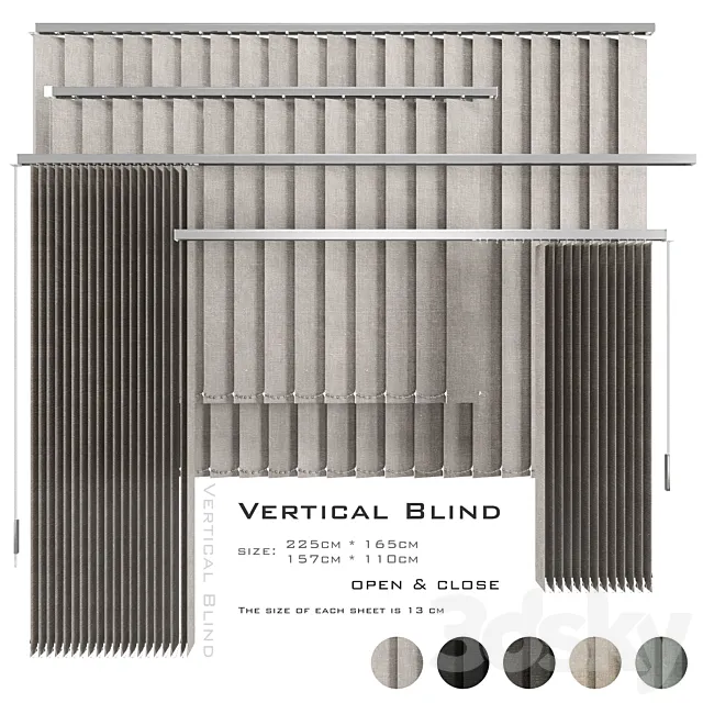 Vertical Blind 3D Model
