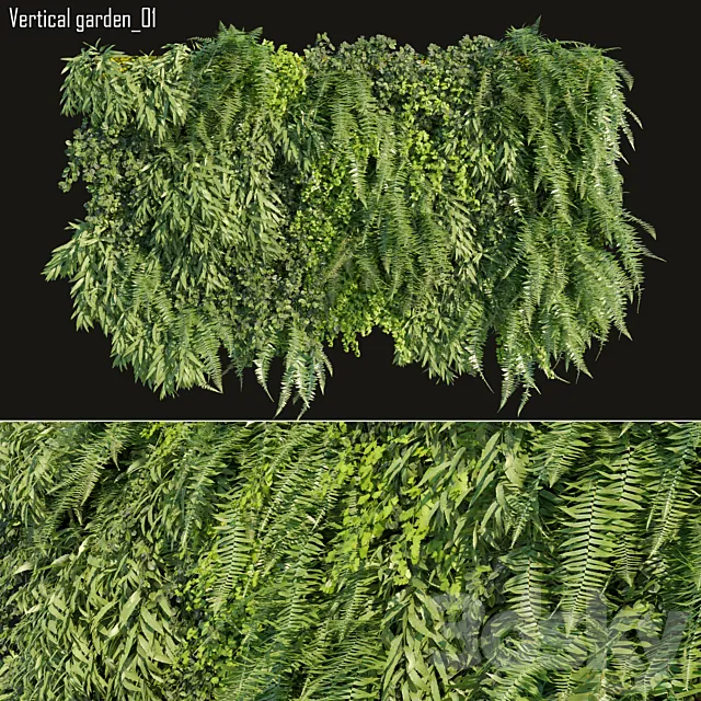 Vertical garden 01 3D Model Vertical garden 01 3D Model