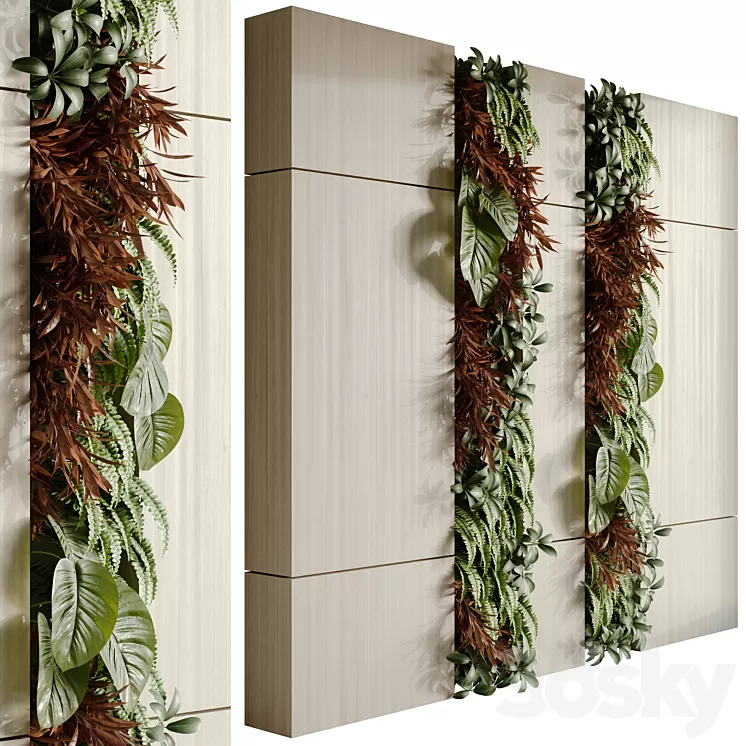 vertical garden 01 3D Model Free Download