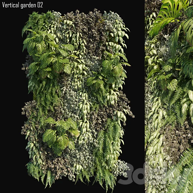 Vertical garden 02 3D Model Vertical garden 02 3D Model