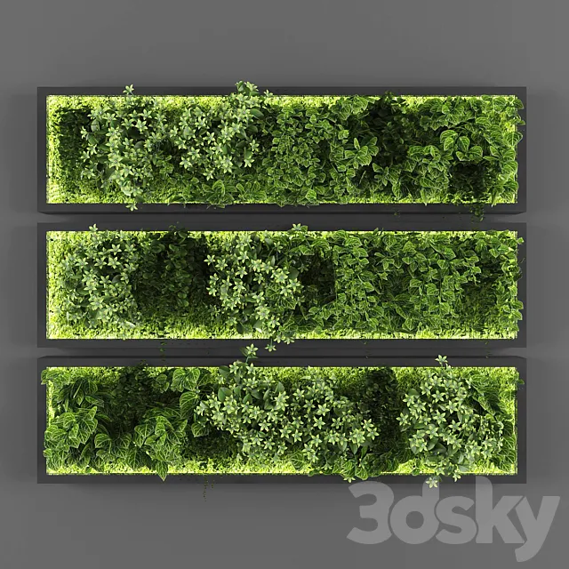 Vertical garden 074 3D Model Vertical garden 074 3D Model