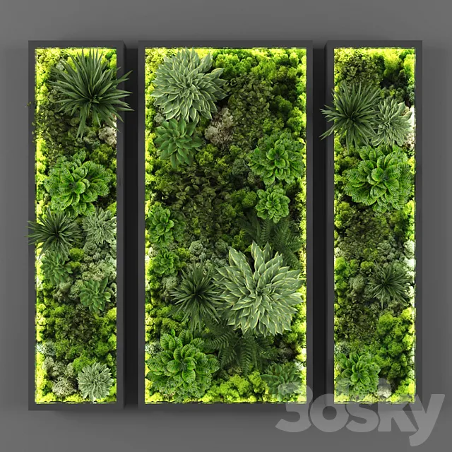 Vertical garden 108 3D Model Vertical garden 108 3D Model