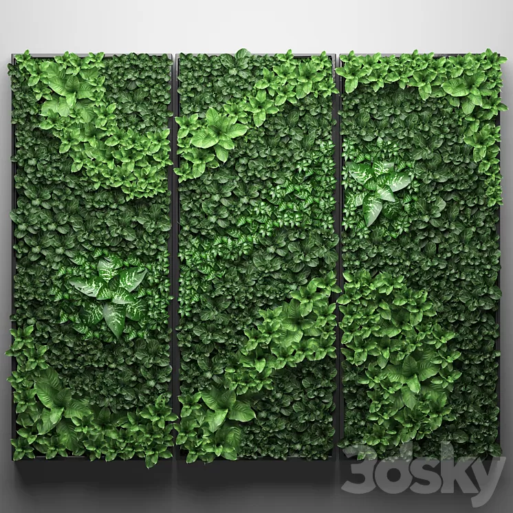 Vertical garden 20. Landscaping painting phytowall phytomodule wall decor 3D Model Vertical garden 20. Landscaping painting phytowall phytomodule wall decor 3D Model