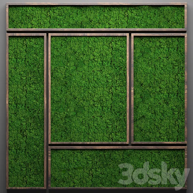 Vertical garden 23. Stabilized moss wall decor phytowall phytomodule landscaping 3D Model Vertical garden 23. Stabilized moss wall decor phytowall phytomodule landscaping 3D Model