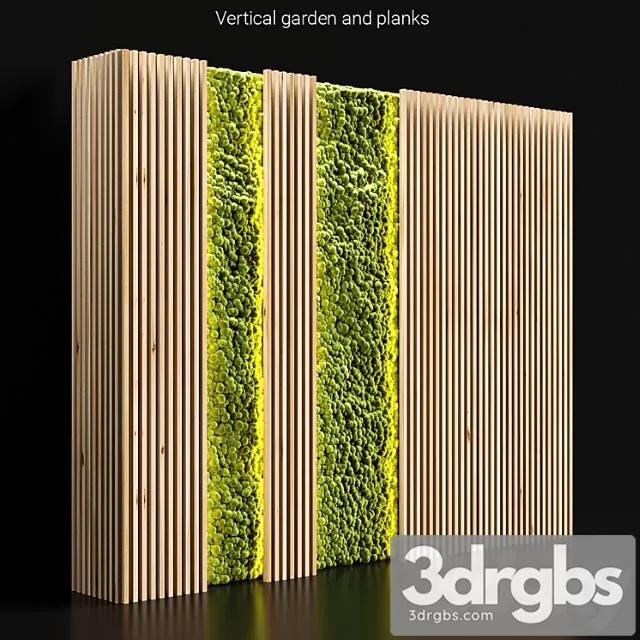 Vertical Garden and Planks 2 3D Model Download