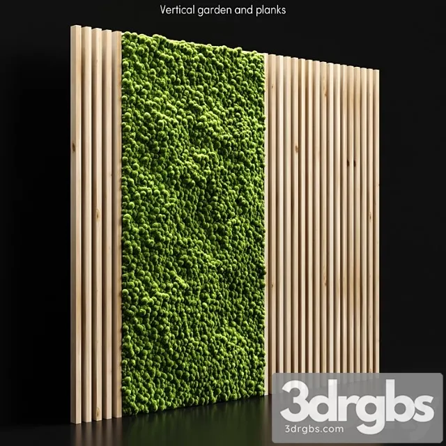 Vertical garden and planks Vertical garden and planks