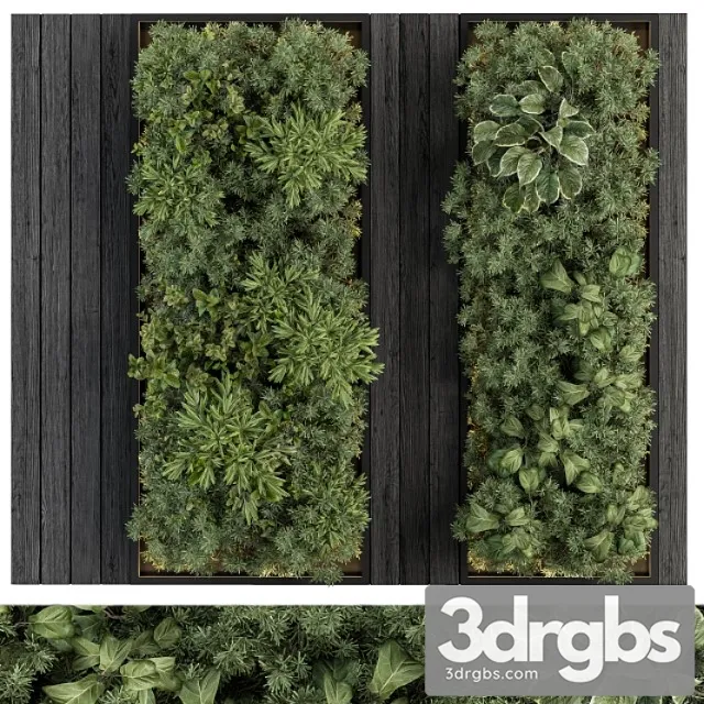 Vertical Garden Black Frame Wall Decor 38 3D Model Download