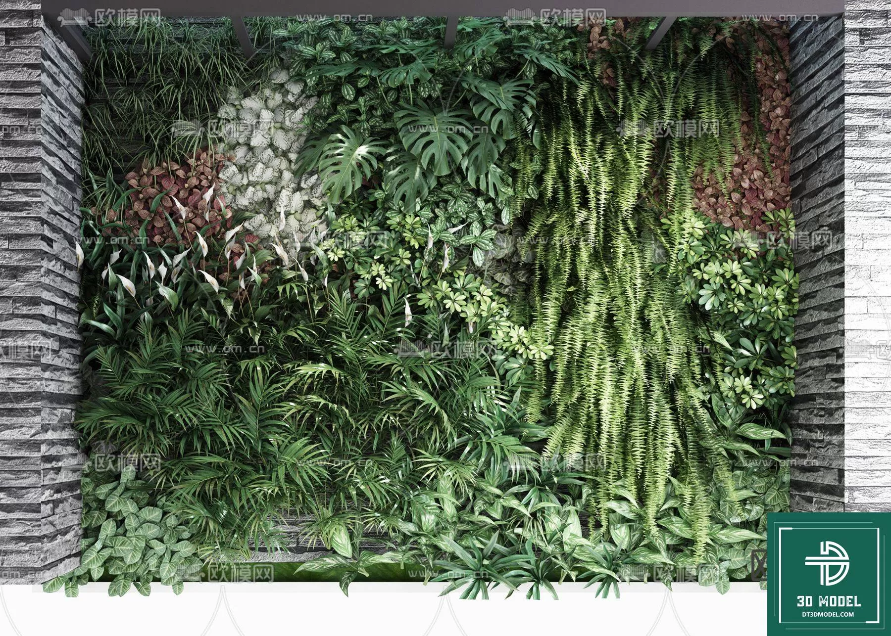 VERTICAL GARDEN – FITOWALL PLANT 3D MODEL – 058