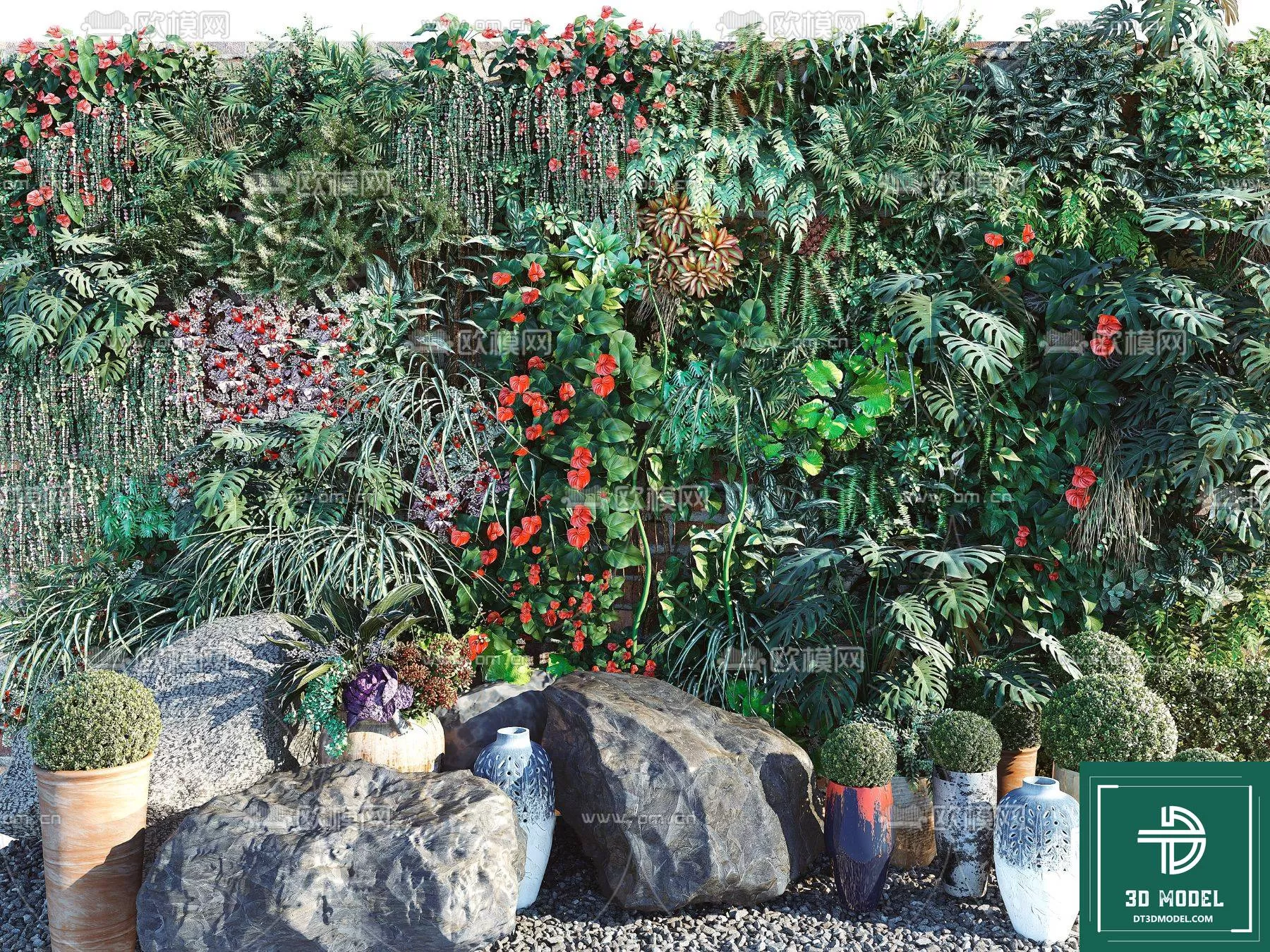 VERTICAL GARDEN – FITOWALL PLANT 3D MODEL – 105