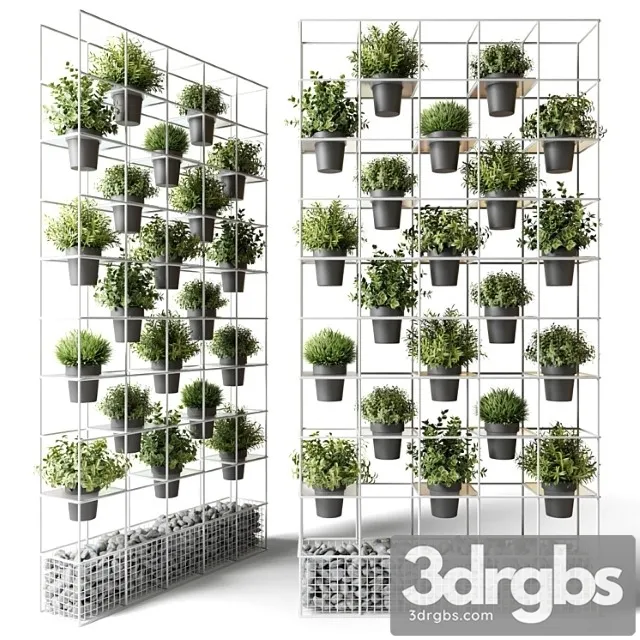 Vertical Garden For Potted Plants 3D Model Download