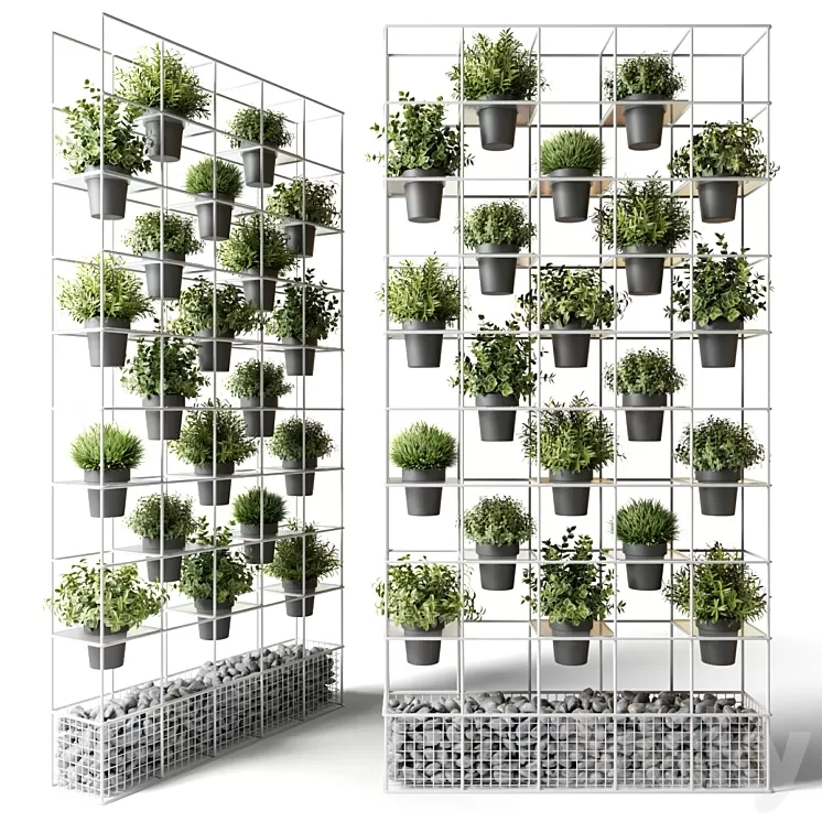 Vertical garden for potted plants 3D Model Free Download Vertical garden for potted plants 3D Model Free Download