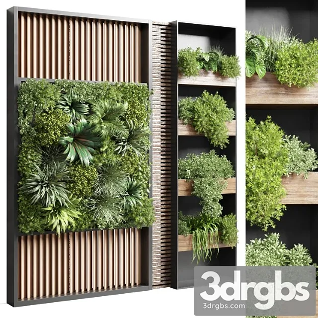 Vertical Garden Stand 15 Wall Decor With Shelves For The Library and Closet or Showcase Corona 3D Model Download