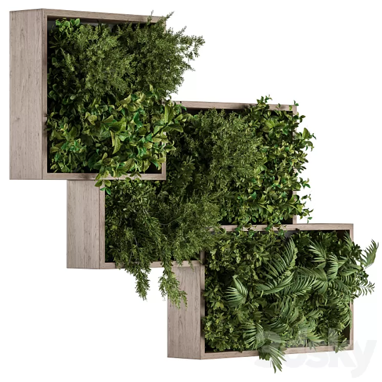 Vertical Garden Wood Frame – Wall Decor 31 3D Model Vertical Garden Wood Frame – Wall Decor 31 3D Model