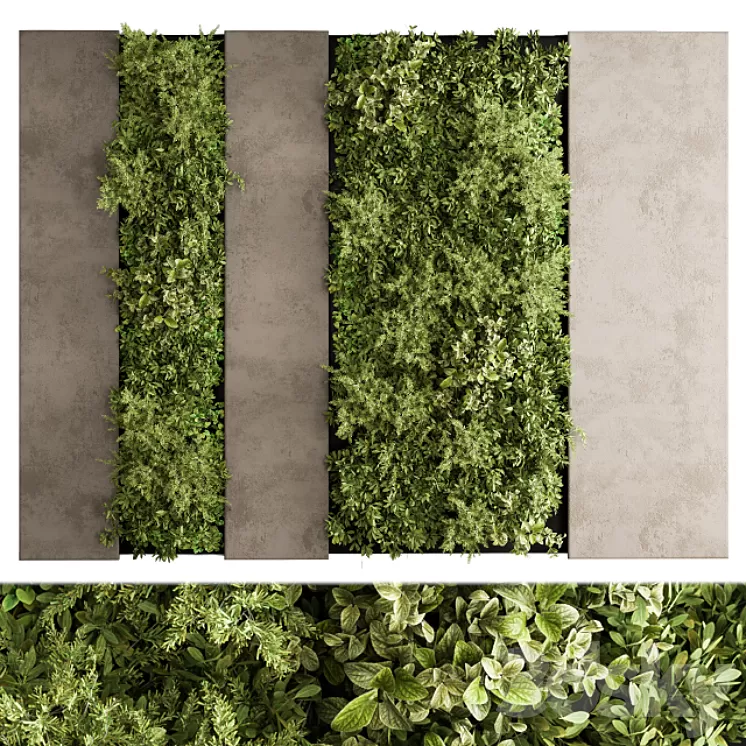Vertical Garden Wood Frame – Wall Decor 33 3D Model Vertical Garden Wood Frame – Wall Decor 33 3D Model