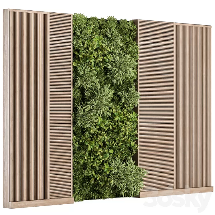 Vertical Garden Wood Frame – Wall Decor 37 3D Model Vertical Garden Wood Frame – Wall Decor 37 3D Model