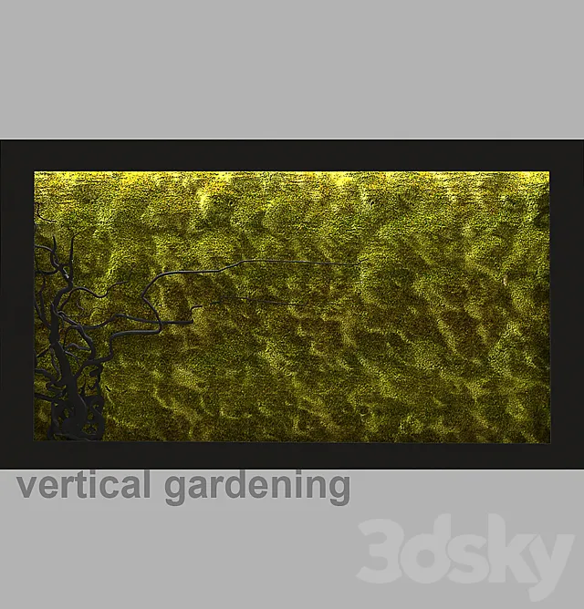 Vertical gardening is stable moss 3D Model Vertical gardening is stable moss 3D Model