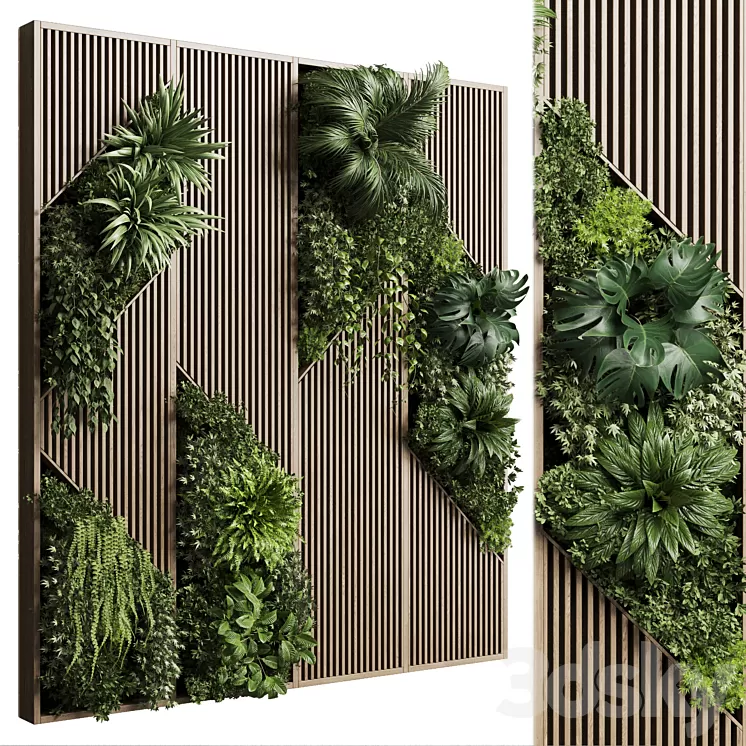 Vertical Wall Garden With Wooden frame – collection of houseplants indoor 41 3D Model Free Download Vertical Wall Garden With Wooden frame – collection of houseplants indoor 41 3D Model Free Download