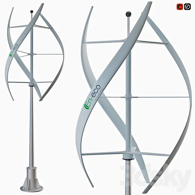 Vertical wind turbine 3D Model