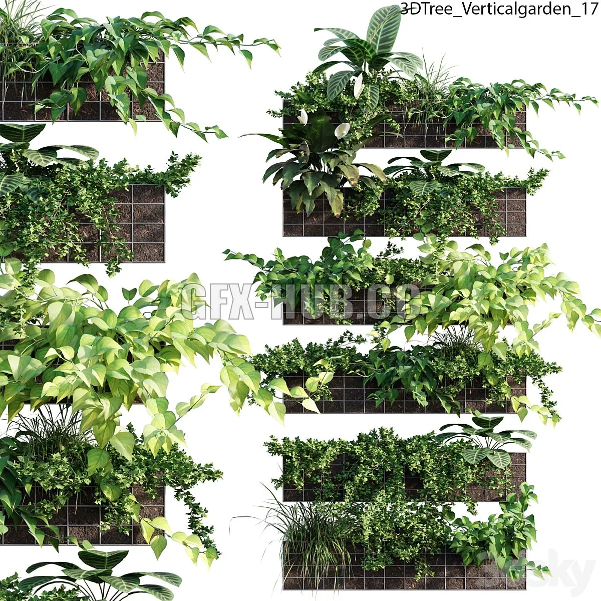 Verticalgarden – Green wall 17 3D Model Verticalgarden – Green wall 17 3D Model