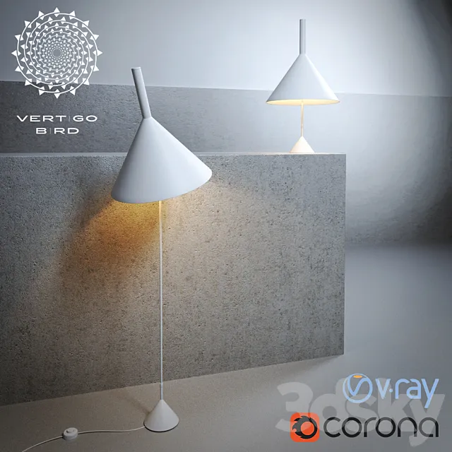 Vertigo bird Funnel Standard and table lamps 3D Model Vertigo bird Funnel Standard and table lamps 3D Model