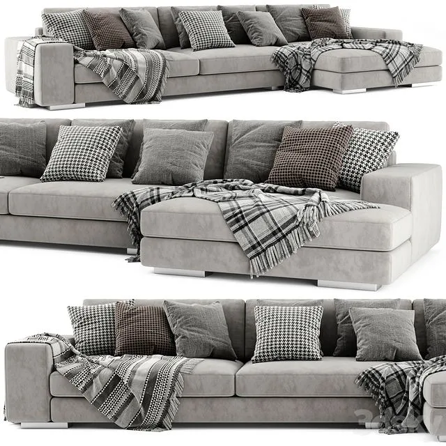 Verzelloni Holden Chaise Longue Sofa 3D Model Verzelloni Holden Chaise Longue Sofa 3D Model