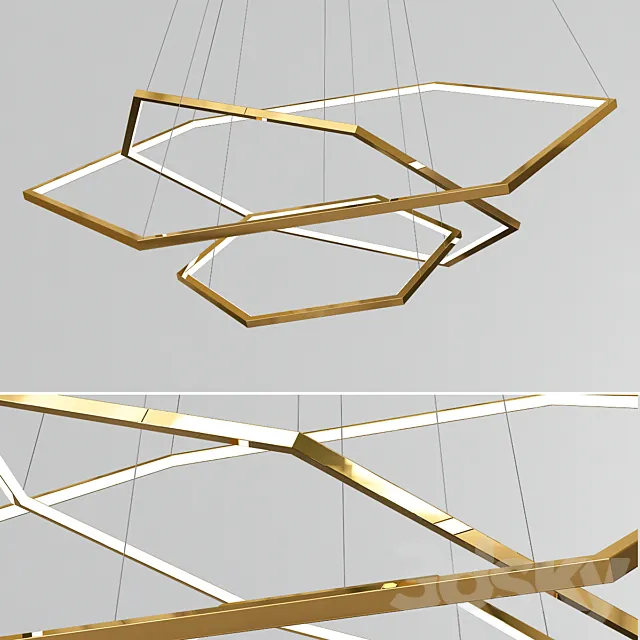 Vesanto Geometric Chandelier 3D Model