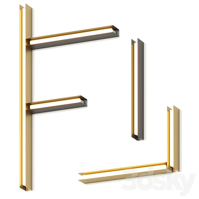 Vesoi U Brass Wall Lamps 3D Model Vesoi U Brass Wall Lamps 3D Model