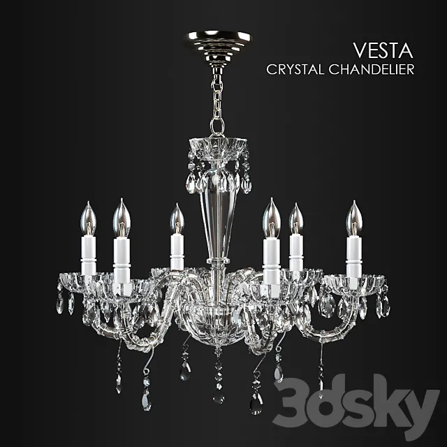 Vesta Clear Chandelier 3DModel Vesta Clear Chandelier 3DModel