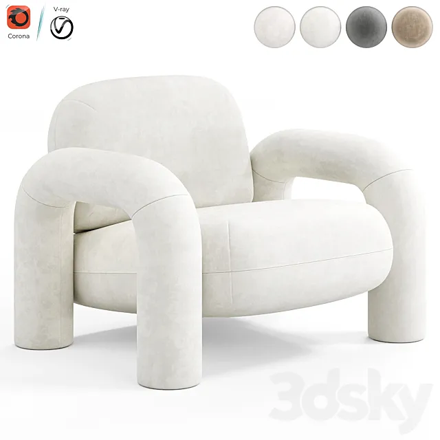 Vetar Armchair by Artipieces 3D Model Vetar Armchair by Artipieces 3D Model