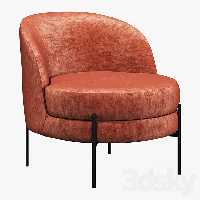 Vetro mebel bella rose armchair 3D Model
