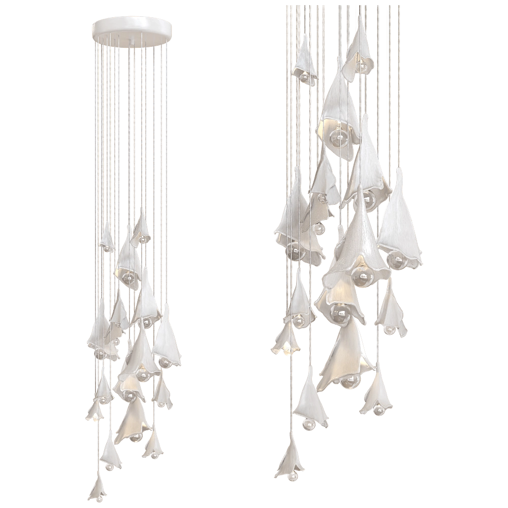 Vetvi – Chandelier Kolokolchiki white 3D Model Vetvi – Chandelier Kolokolchiki white 3D Model