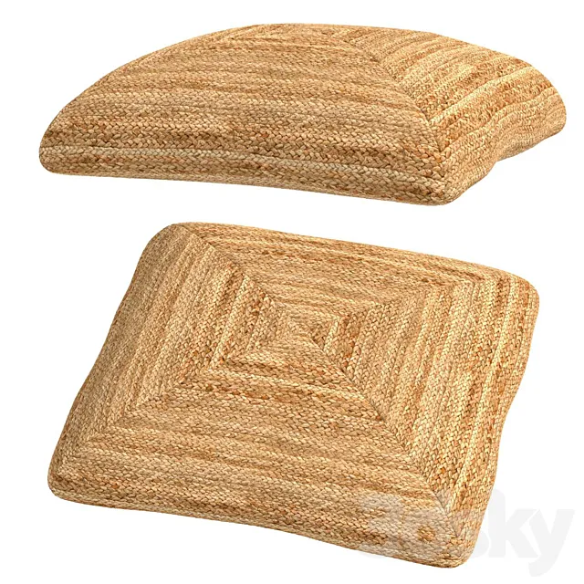 VG Tex Jute Floor Cushoin 3D Model VG Tex Jute Floor Cushoin 3D Model